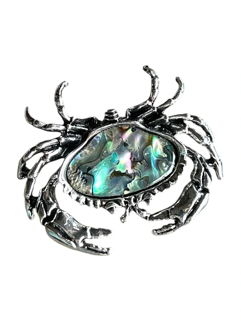 Abalone Shell Crab Brooch Pin